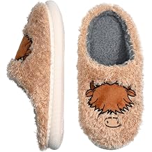 Funny Animal Slippers for Women - Fuzzy Plush Memory Foam Indoor, Machine Washable Cozy House Shoes