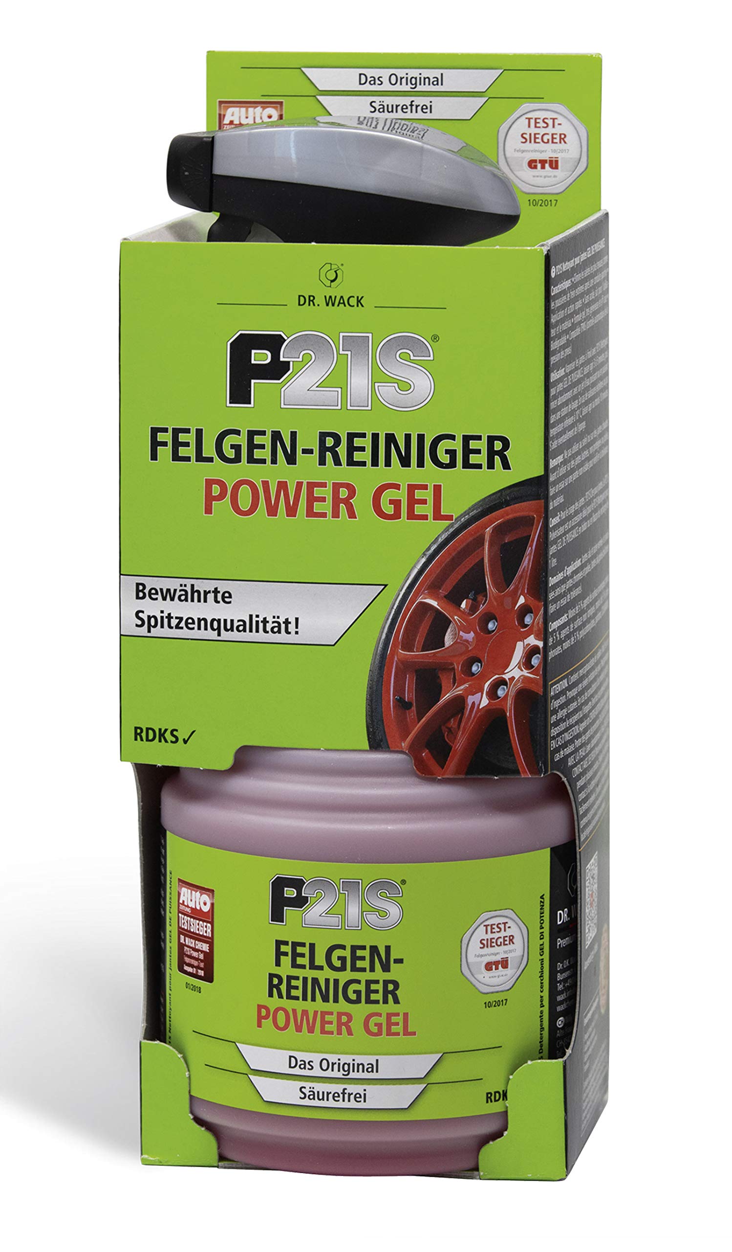6X 750ml Dr. Wack P21S Felgen-Reiniger Power Gel Das Original seit 1976, Felgenpflege, Felgenreiniger-Gel, säurefrei, RDKS geeignet