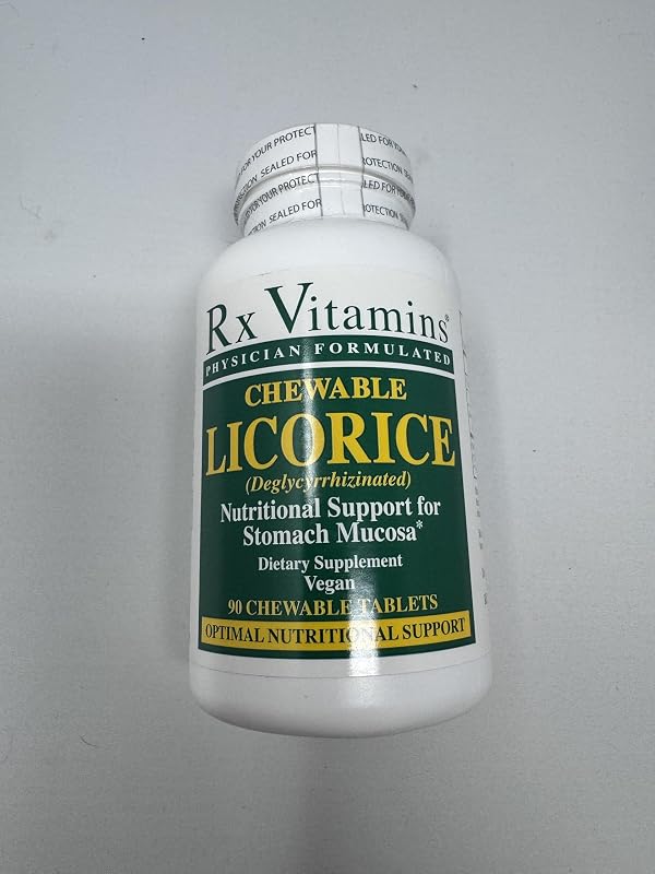 Rx Vitamins Suplemento fitoterápico de alcaçuz deglicirrizinado DGL 500 mg - 90 comprimidos