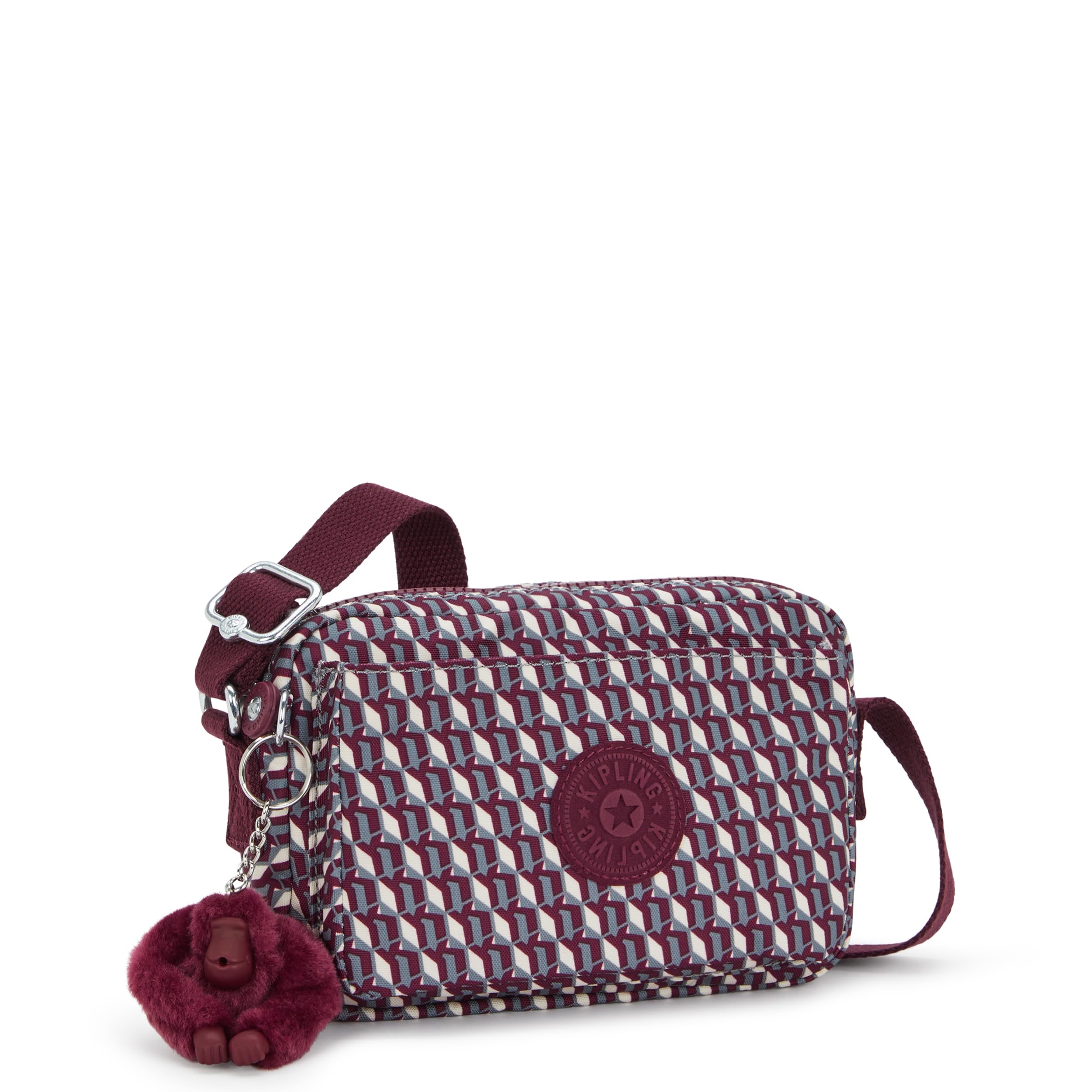 Kipling ABANU Bandolera pequeña, 3DK Wine (Rojo)