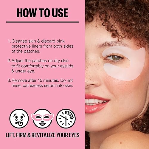 Miniatura 7 de Peace Out Parches de retinol para levantar, reafirmar y revitalizar los ojos cansados, cobertura de 360 para líneas finas y arrugas, paquete de 5