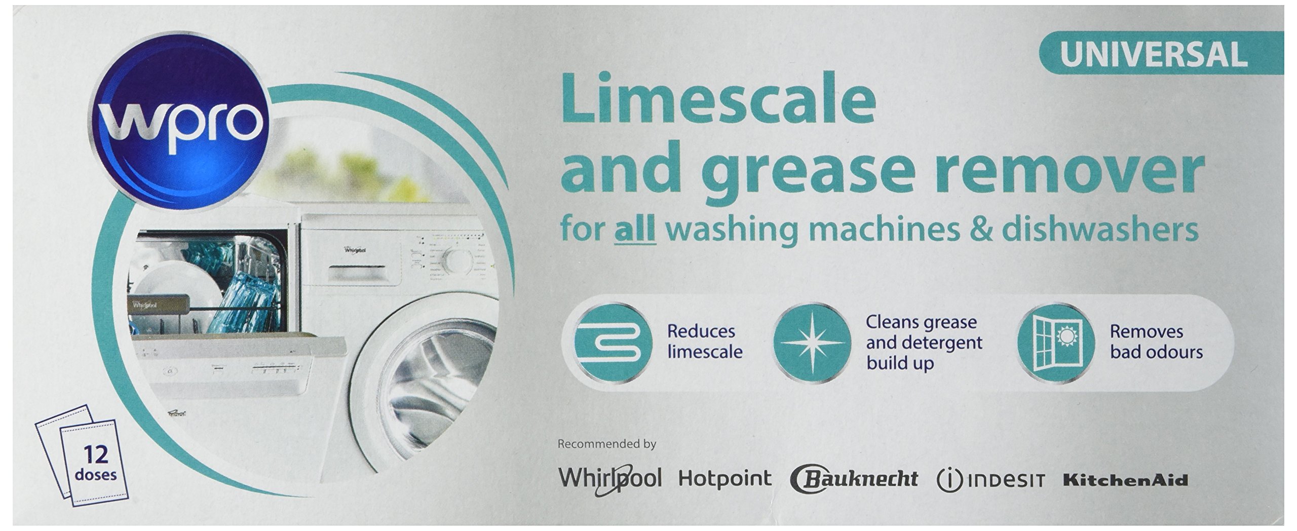 WPRO Indesit Limescale And Detergent Descaler and De Greaser (Box Of 12