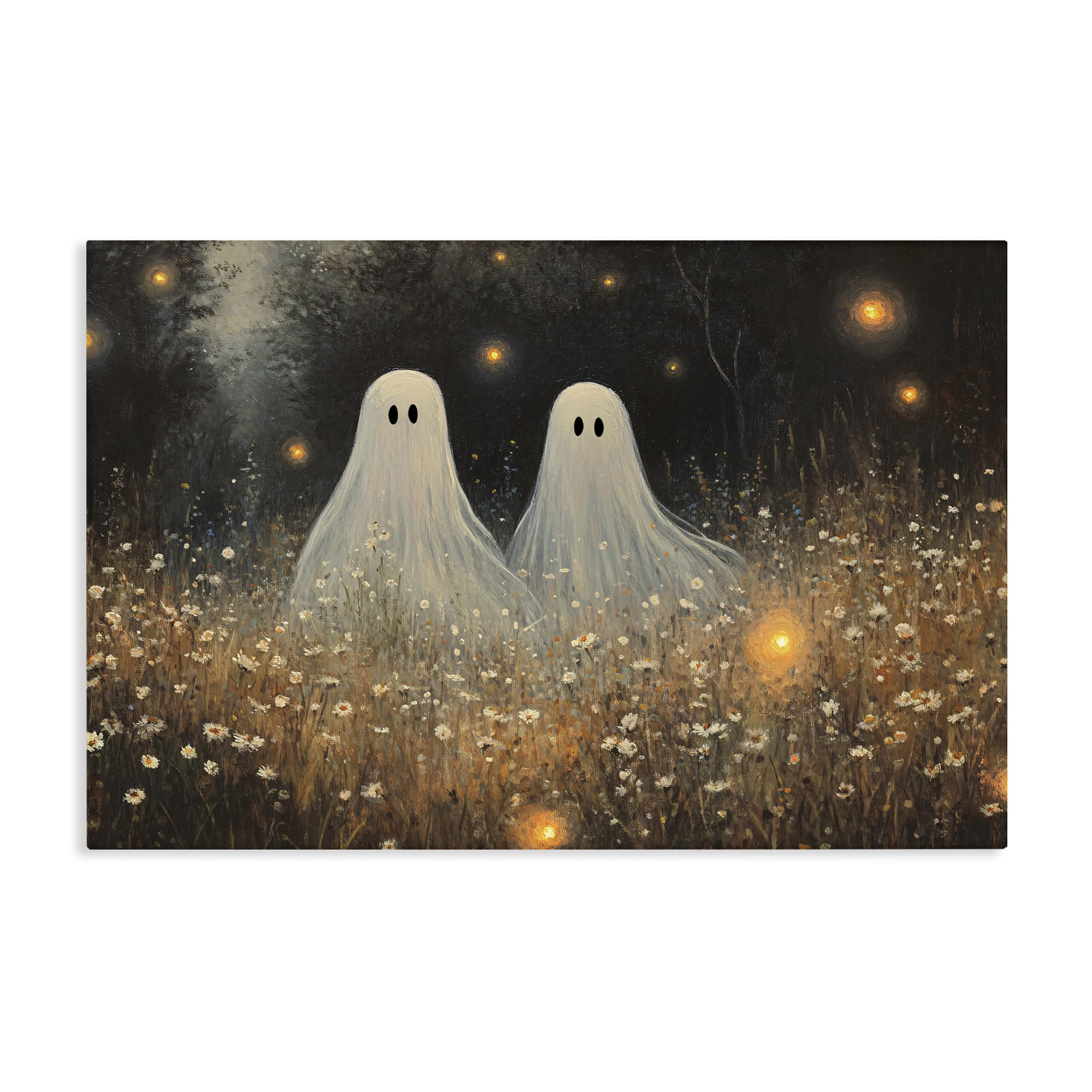 Stupell Industries 'Ethereal Ghost Twins', Canvas Art, 36 x 24 Inches, Easy to Hang and Sturdy, Made in USA, by Jacky Ngan