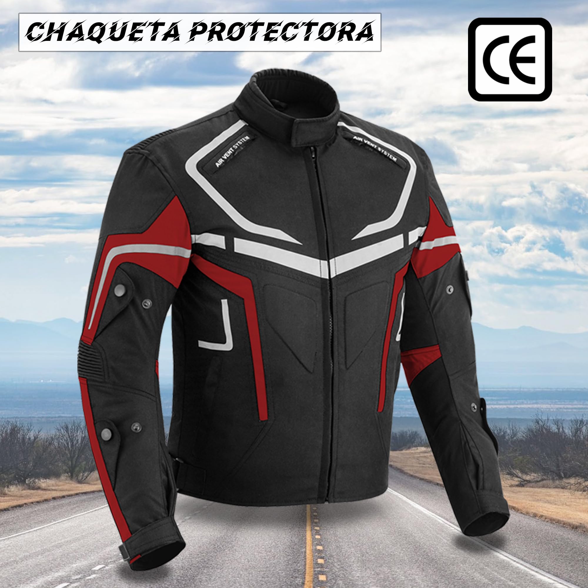 Chaqueta de Moto para Hombre, Impermeable, Blindada, para Moto, Invierno, Verano, Textil, Cordura, Chaqueta de Carreras, Aprobada CE (EN 17092-4)