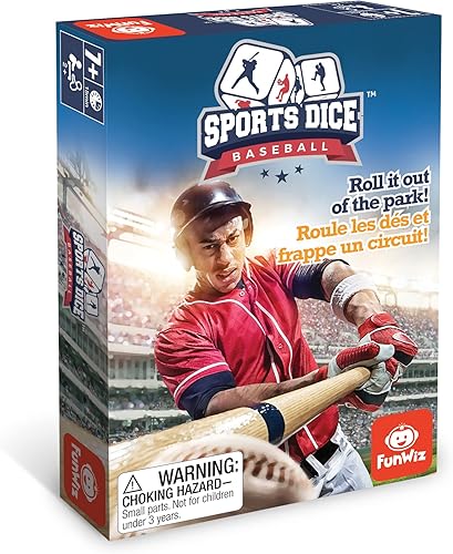 FoxMind Juegos dados deportivos béisbol deslízalo fuera del parque fácil de aprender divertido de jugar jugar con hasta 4 jugadores para edades de 7