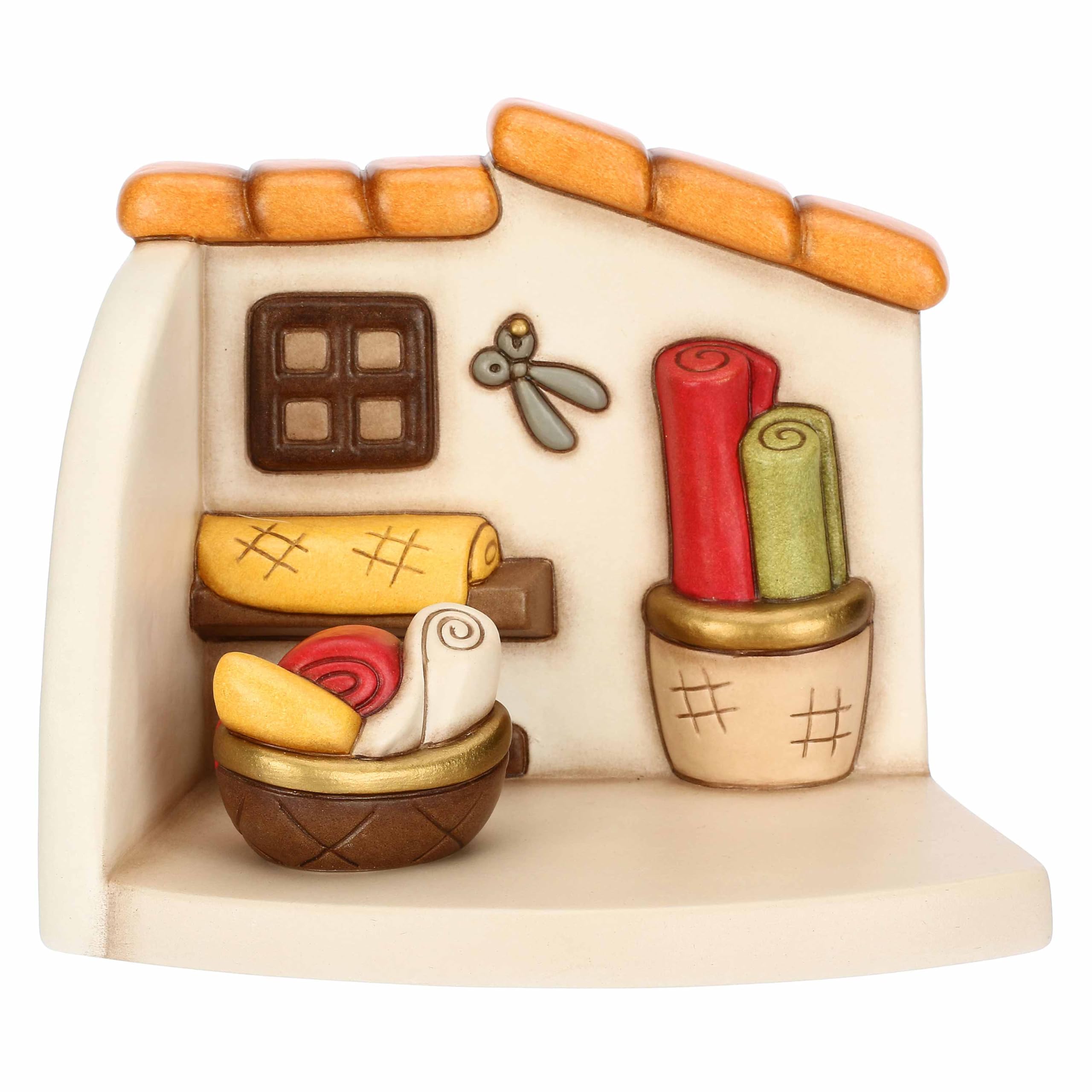 THUN, Bottega Della Sarta de cerámica, colección Belén clásico, Figuras para belén de Navidad, coleccionables, 15,6 x 10,8 x 12 cm