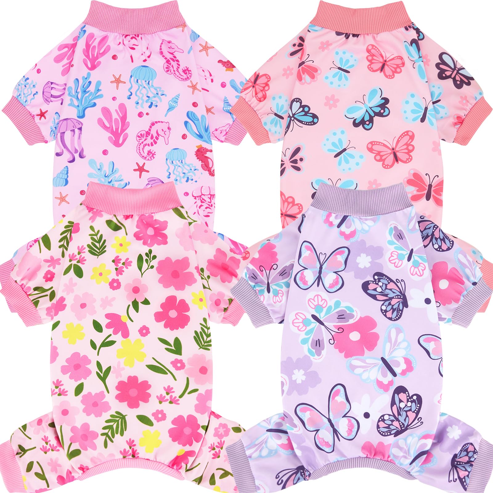 XPUDAC 4 Pack Dog Pajamas Soft Strechy Summer Dog Pjs - apparel and accessories | Mubboo