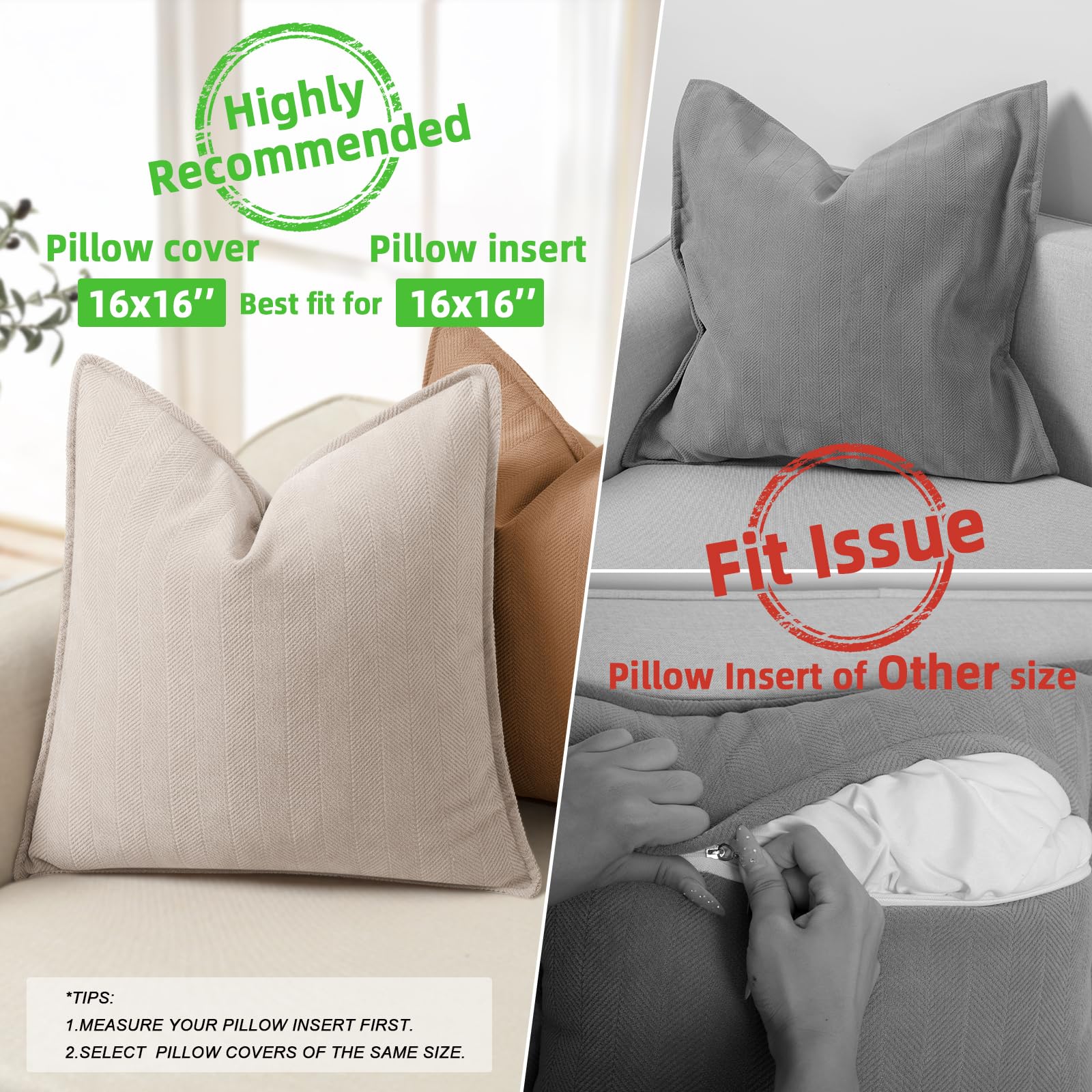 ZWJD Federe Cuscini Divano 40 x 40, Set di 2 Cuscini per Divano in Ciniglia per Divano dal Design Elegante, Cuscino Decorativo Morbidi e Lussuosi per Divano, Letto e Decorazioni per la Casa