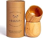 The Original Wooden Bourbon Drinking Glass Bourbon Gifts for Men | Finished Wooden Old Fashioned Glass | Great Whiskey Gifts for Men, Dad, or Brother (2 Pack)