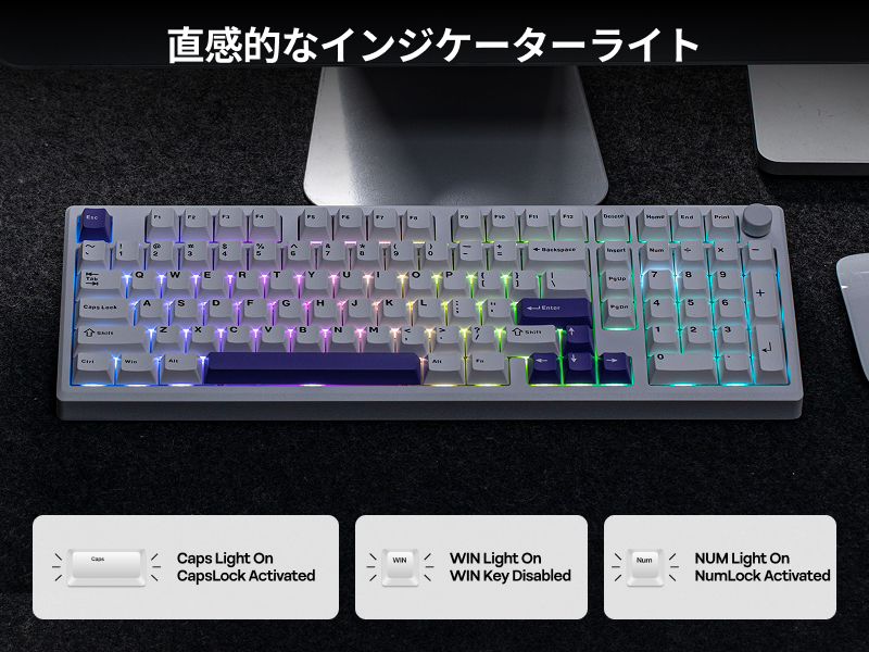 Amazon | EPOMAKER Galaxy100 QMK/VIA対応 ワイヤレスメカニカル