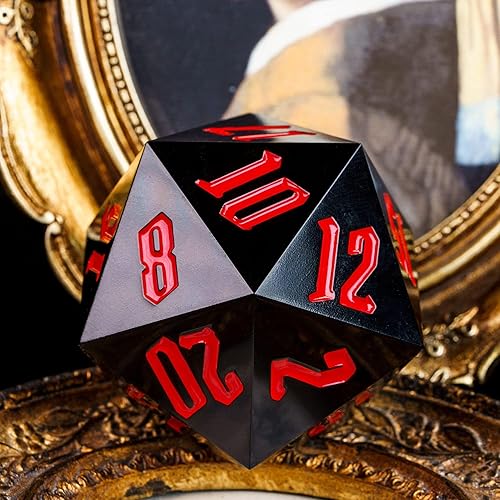 Miniatura 4 de D20 Dado Único de 55mm, Dado DND de 20 Caras, Dado D20 Gigante Poliédrico D&D de Tamaño Grande para Dungeons and Dragons, RPG, Juegos de Mesa MTG