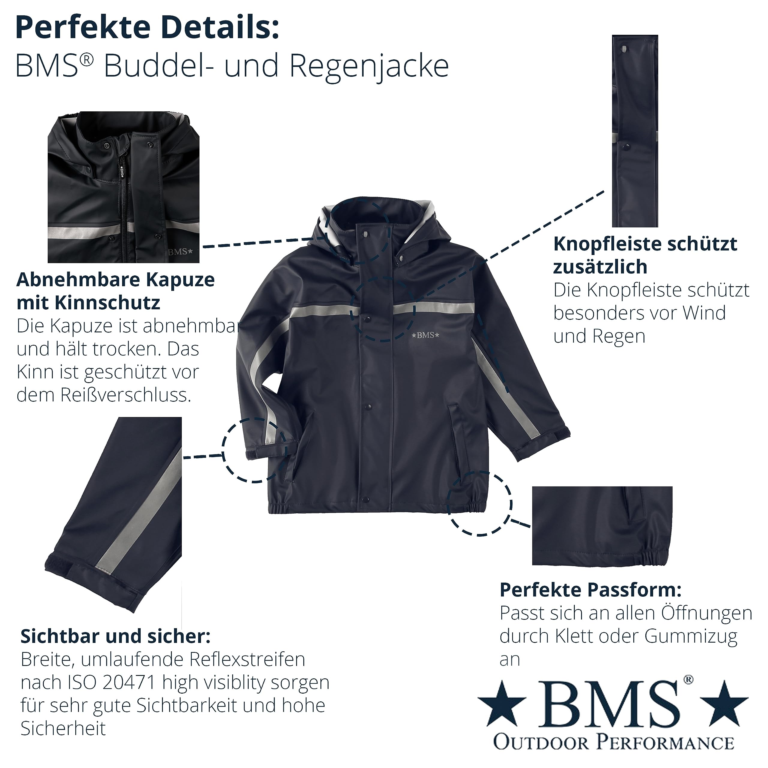 BMS Kurtka Uniseks - dzieci Matschjacke Softskin