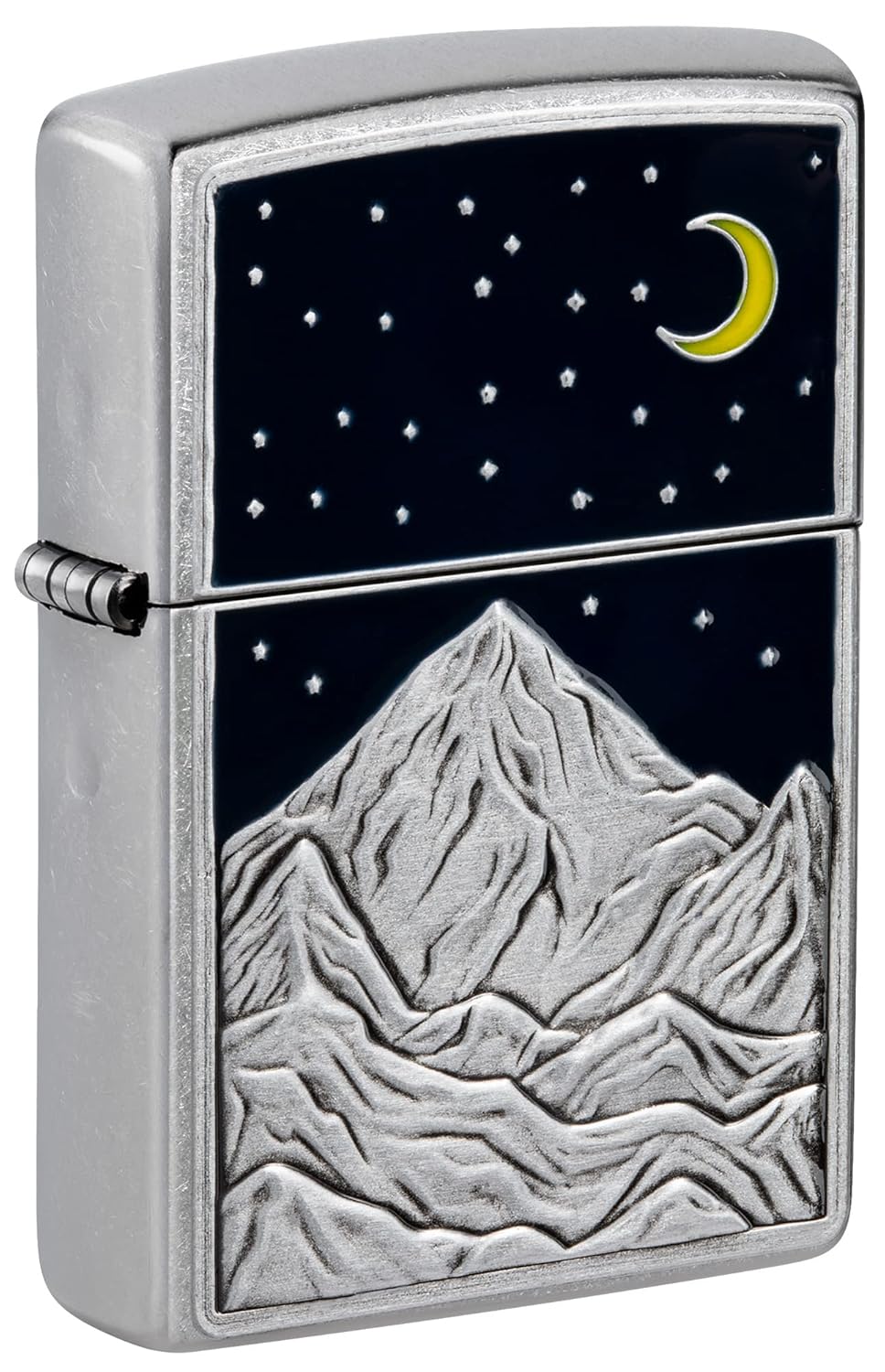 Zippo Mountain Emblem Street Chrome Windproof Pocket Lighter, BIS Certifed Zippo Mountain Emblem Street Chrome Windproof Pocket Lighter, BIS Certifed