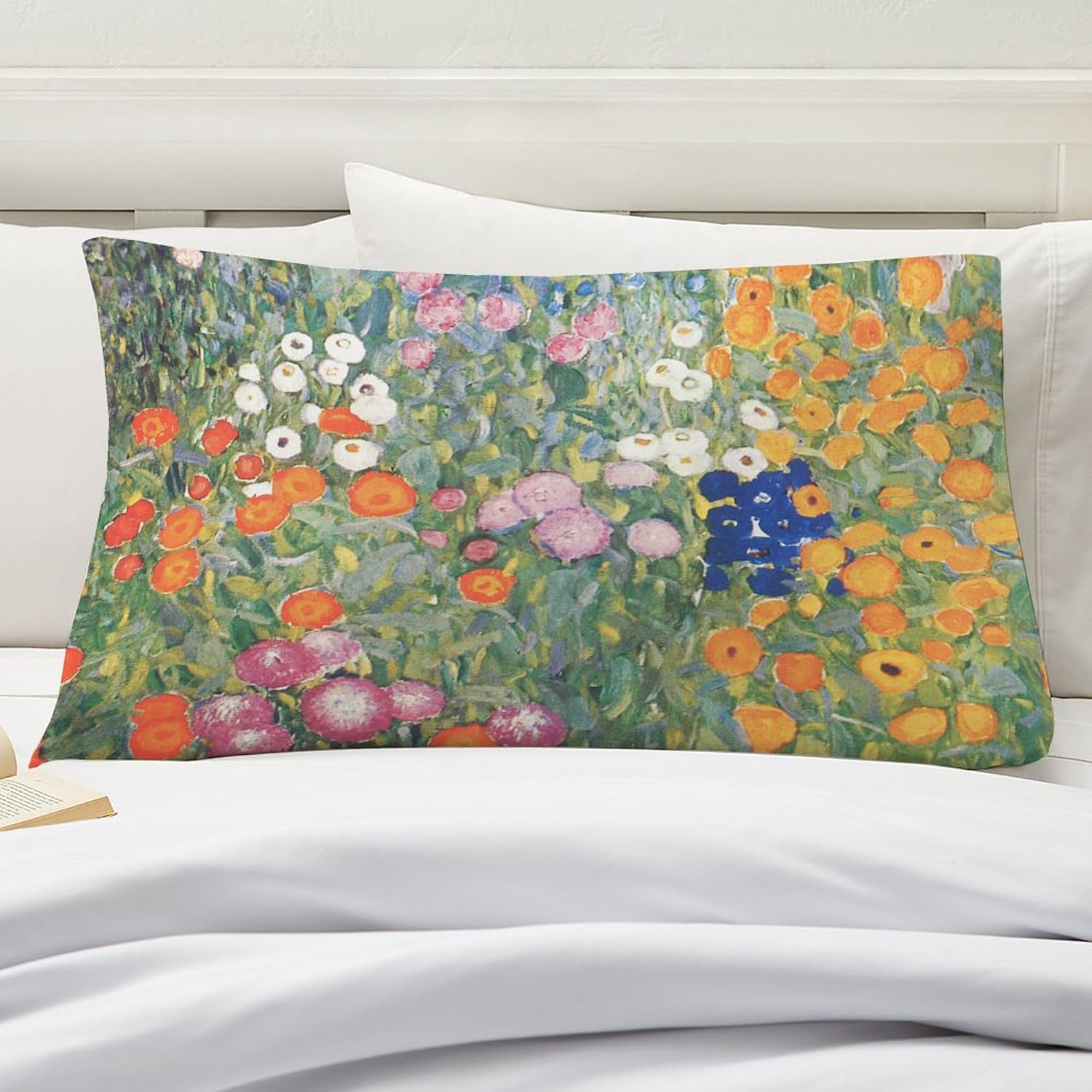 CafePress Flower Garden by Klimt Pillow Case Standard Size Pillowcase, Lumbar Pillow Cover Fleece
