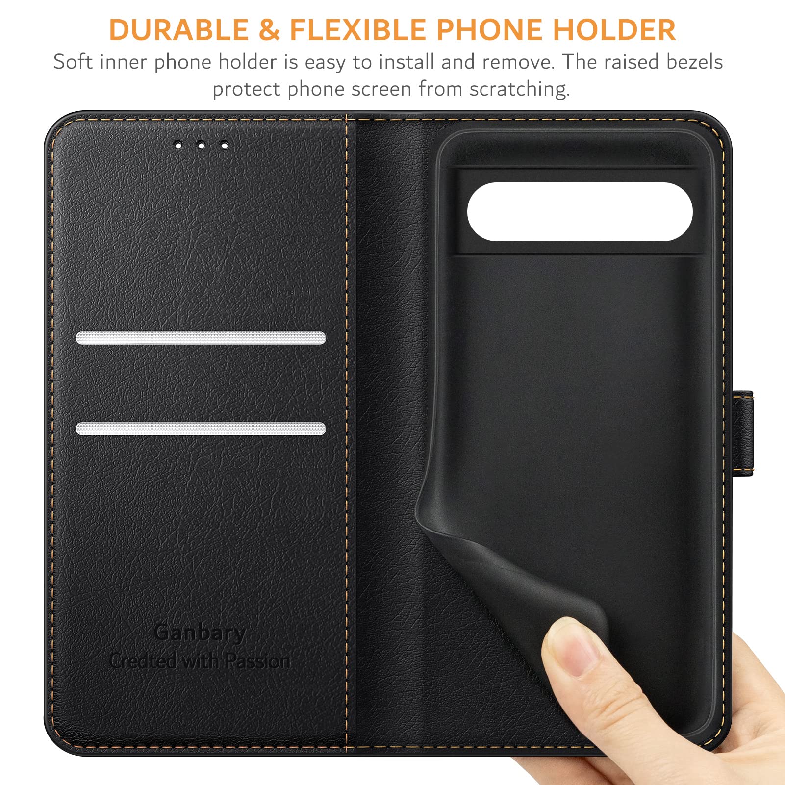 Custodia Pelle PU Con Supporto Custodia Portafoglio In Pelle PU Per Google Pixel 6/6A/7/7A/7 Pro/8/8 Pro/9/9A - Con Supporto, Tasche Per Carte E Protezione 360° Custodia Pelle PU Per Pixel 6 7 - Foto 10