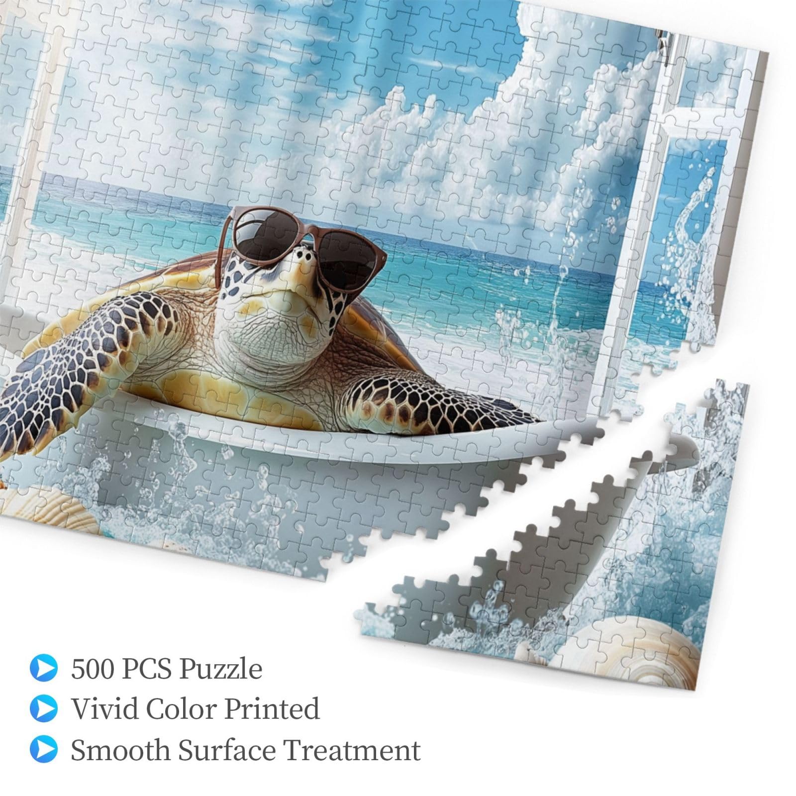 Amazon.com: Vextrovia Funny Turtle Wooden Puzzle 500PC - Relaxing