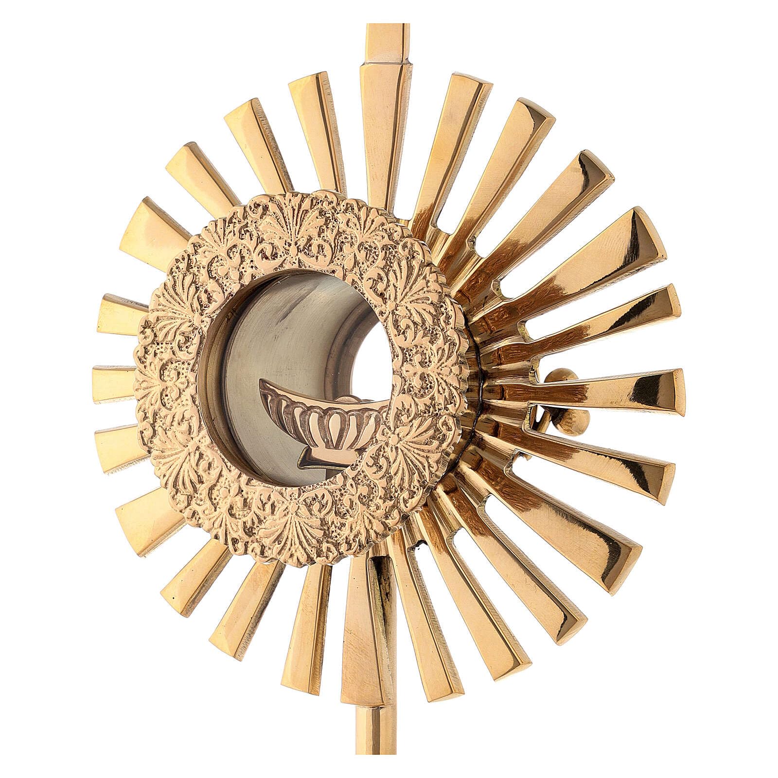 Holyart Monstrance, gold plated brass, h 33 cm