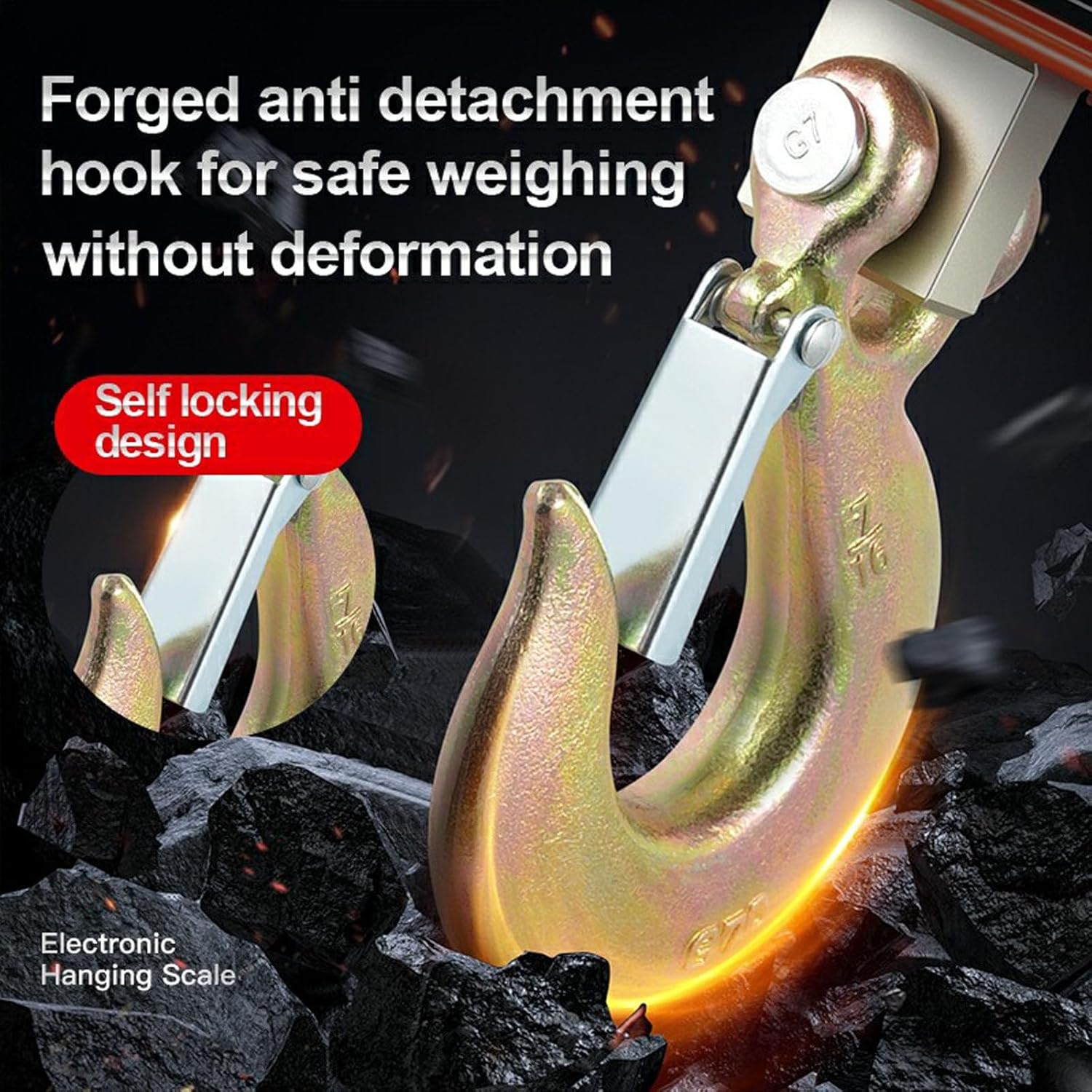 3T 3000 kg Kraanweegschaal, Smart zware kunststof kraan, schaal met aluminiumlegering van luchtvaartkwaliteit, elektronische hangweegschaal, digitale haak, oplaadbare modellen - Afbeelding 7