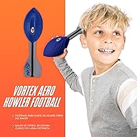 Vista 2 de Nerf Vortex Aero Howler - Pelota de espuma – Fútbol clásico de larga distancia – Cola optimizadora de vuelo – Agarre de mano – Diversión en Azul