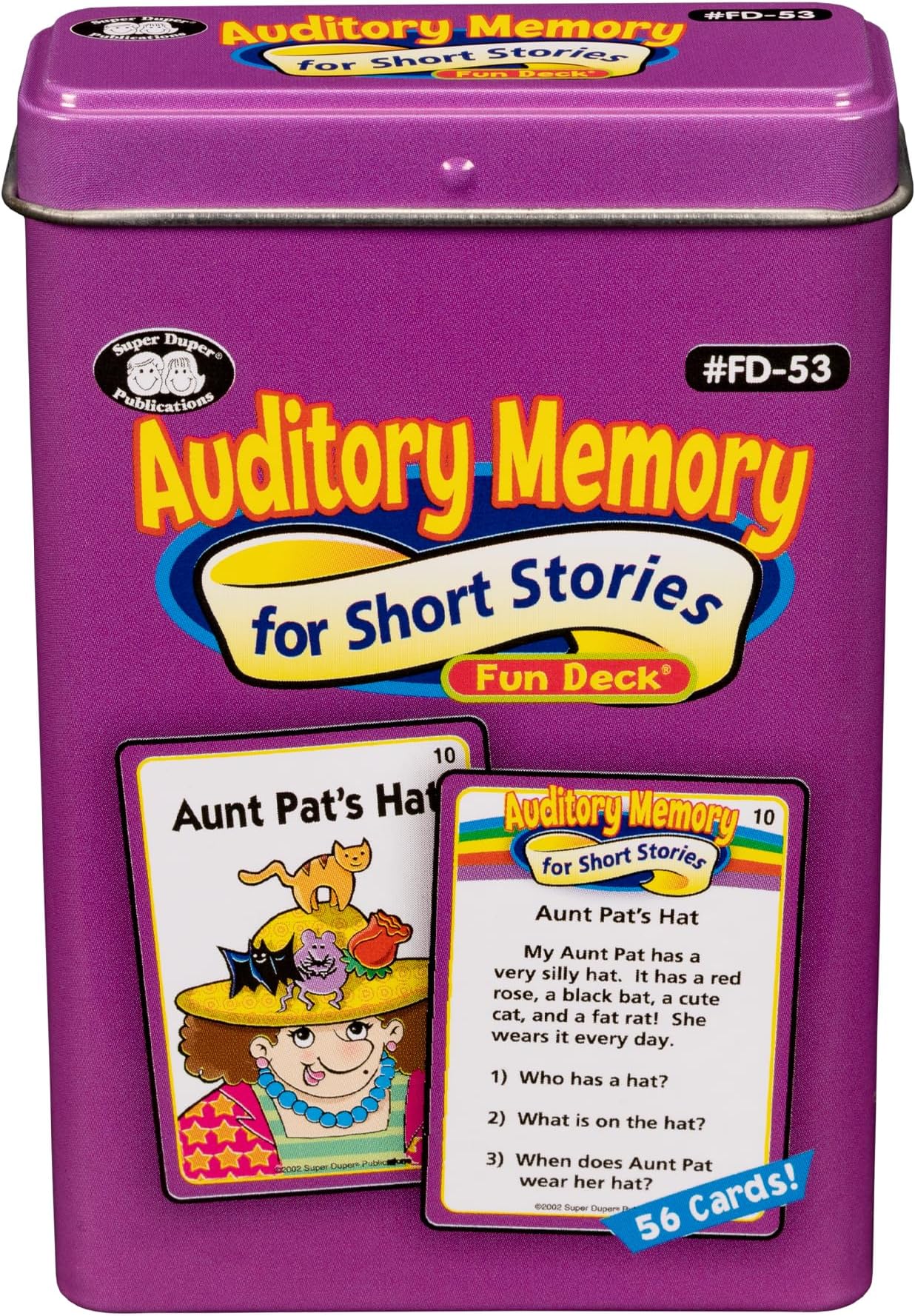 Super Duper Publications Auditory Memory for Short Stories Fun Deck Cards - Dup