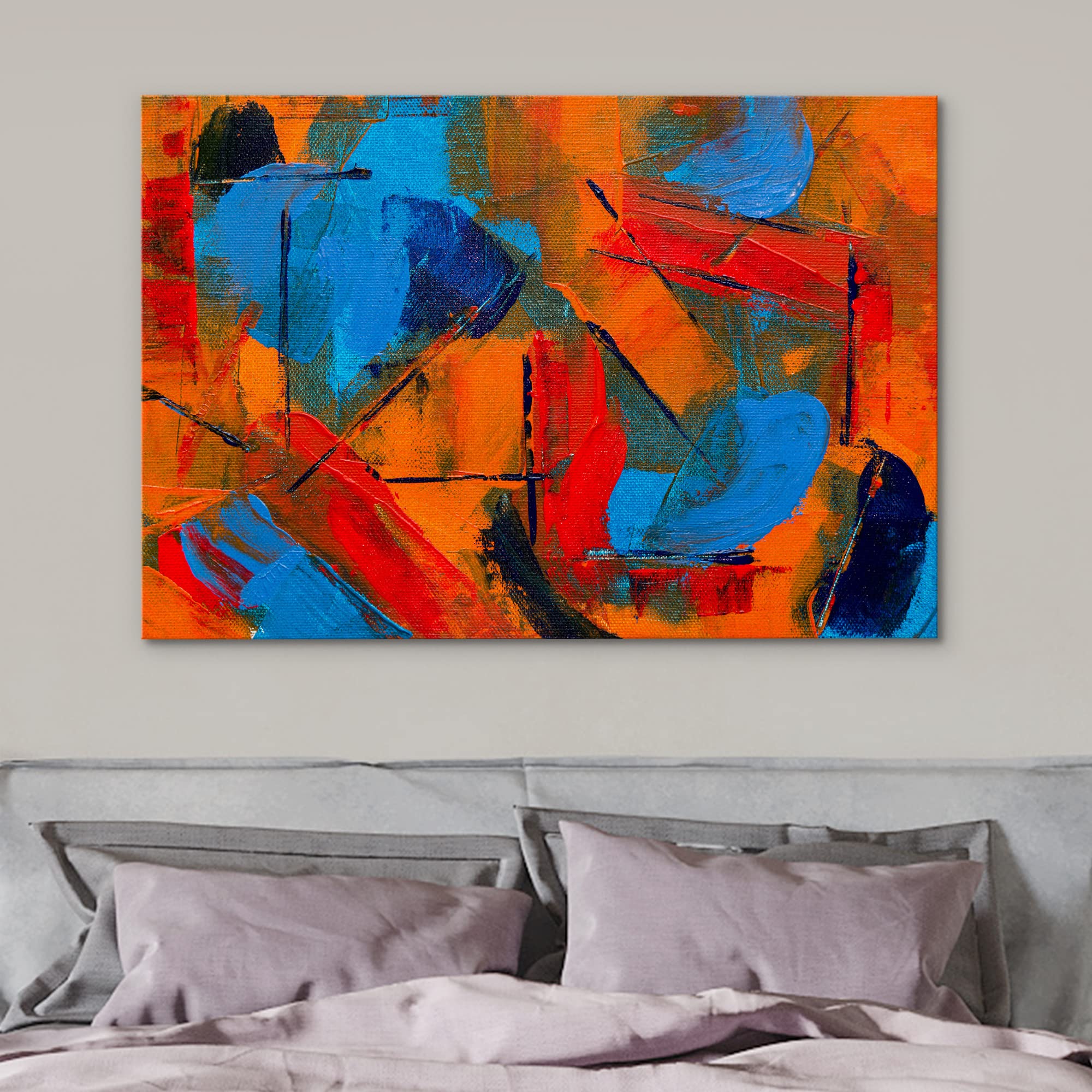Amazon.co.jp: NWT キャンバスウォールアート 抽象 カラフル絵画
