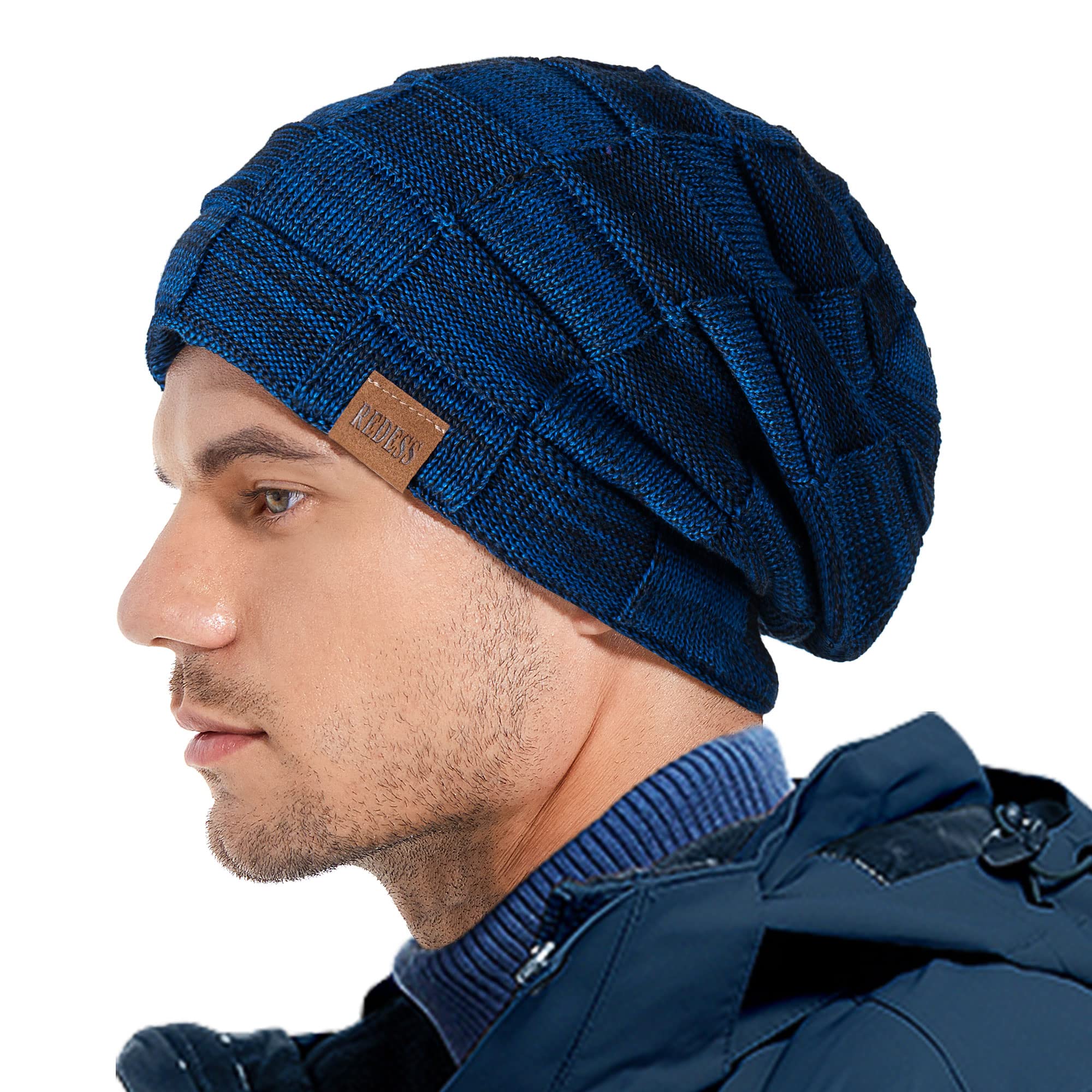 REDESS Cappello a Berretto per Uomini e Donne Cappelli Caldi Invernali in Maglia Slouchy Cappello a Cranio Spesso