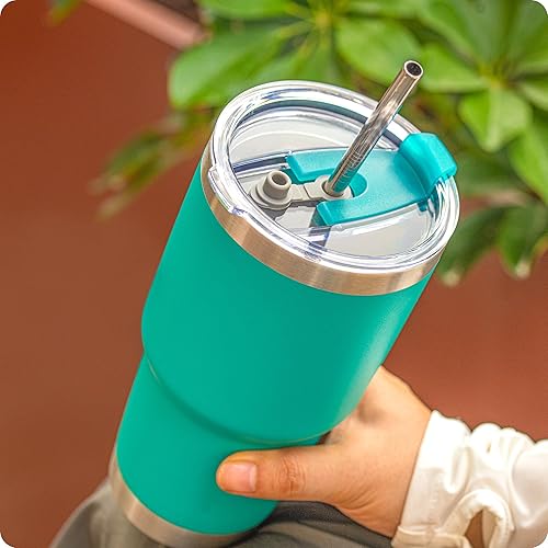 Miniatura 2 de Prurex Tapas de repuesto para vaso de 30 onzas, tapa resistente a salpicaduras para Yeti Rambler, Beast y más, apto para popotes, sin BPA