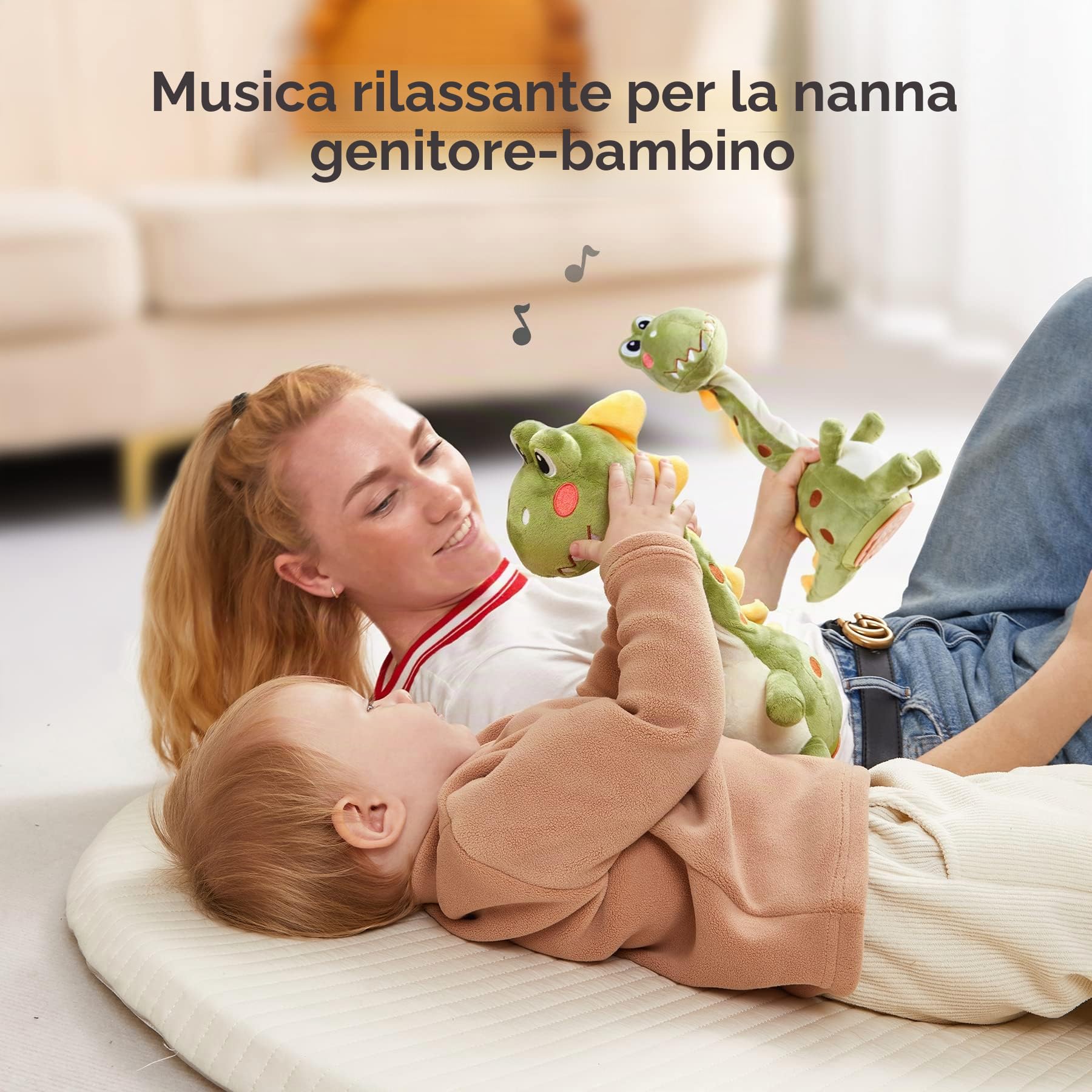 TUMAMA KIDS Giocattoli Bambino, Dinosauro che balla e ripete, Peluche Parlante, Giochi Bambini 1 2 3 anni maschio femmina, Giocattolo Musicale Animali interattivi, Regalo per neonati
