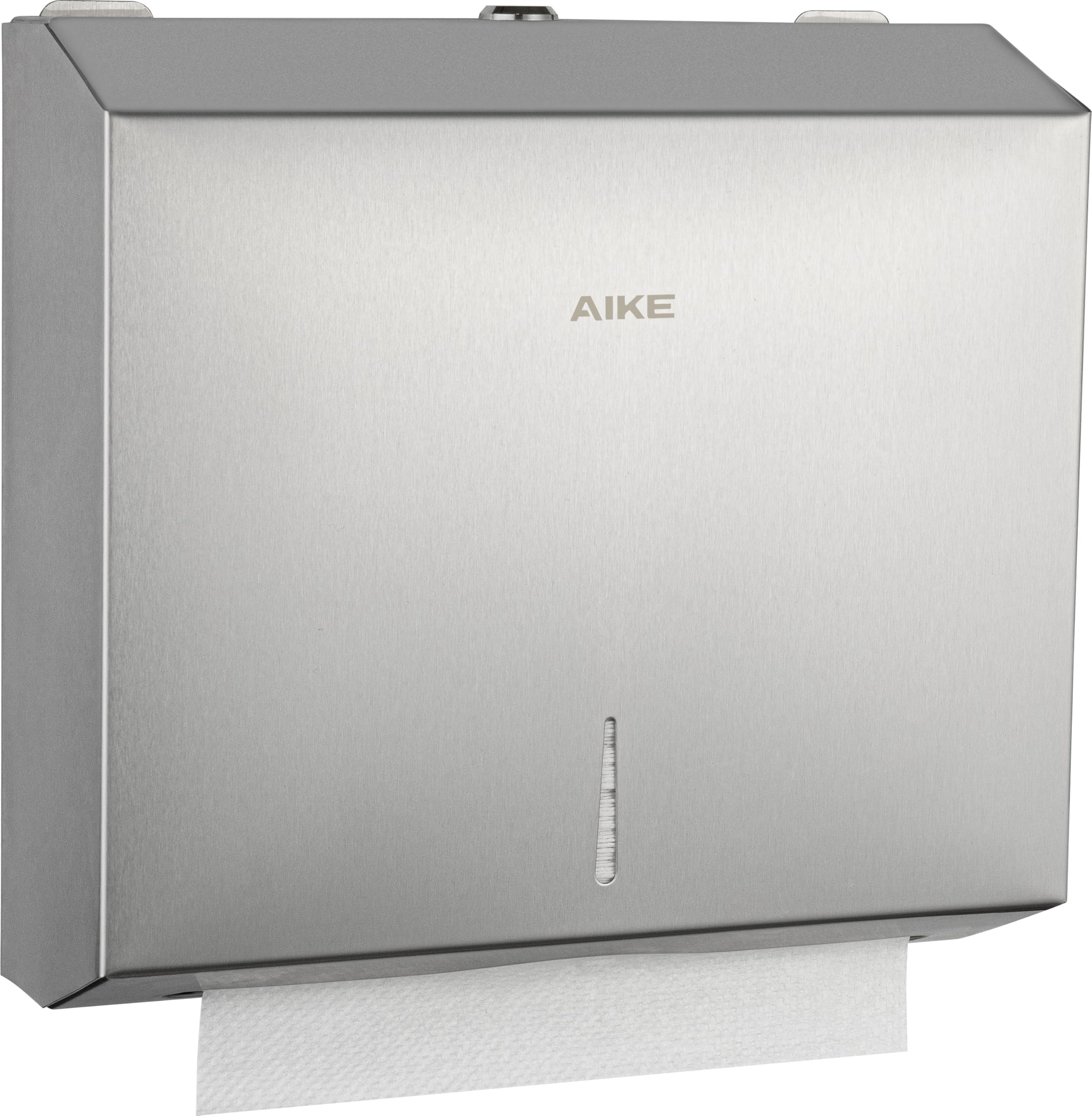 AIKE 250 Sheets Compact Multifold Wall Mount Paper Towel Dispenser,Stainless Steel Black AK5180 (Max Folded Size 10.6"x3.9")