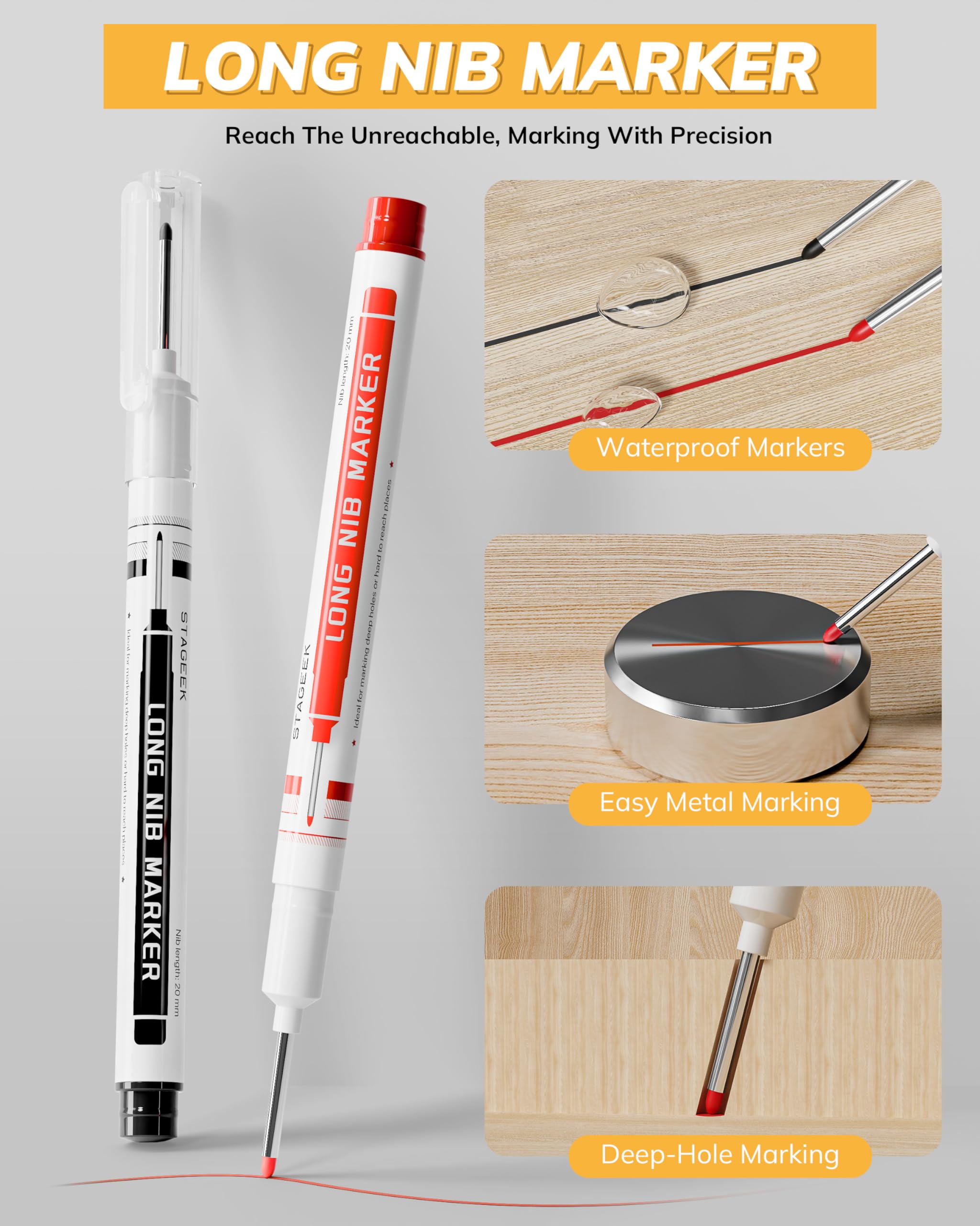 STAGEEK 2.8mm Mechanical Carpenter Pencils with Sharpener, 2 Pack — Amazon image 5