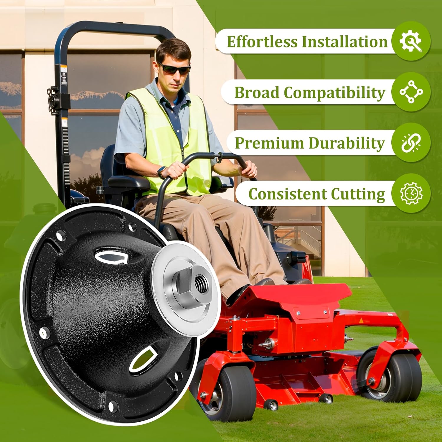 5100993 Spindle for 52'' 61'' Deck Mower Compatible with F erris IS2000Z IS2100Z IS2500Z IS2600Z S Napper S150XT S175X S200X S200XT, Replaces 5100993SM 285-974