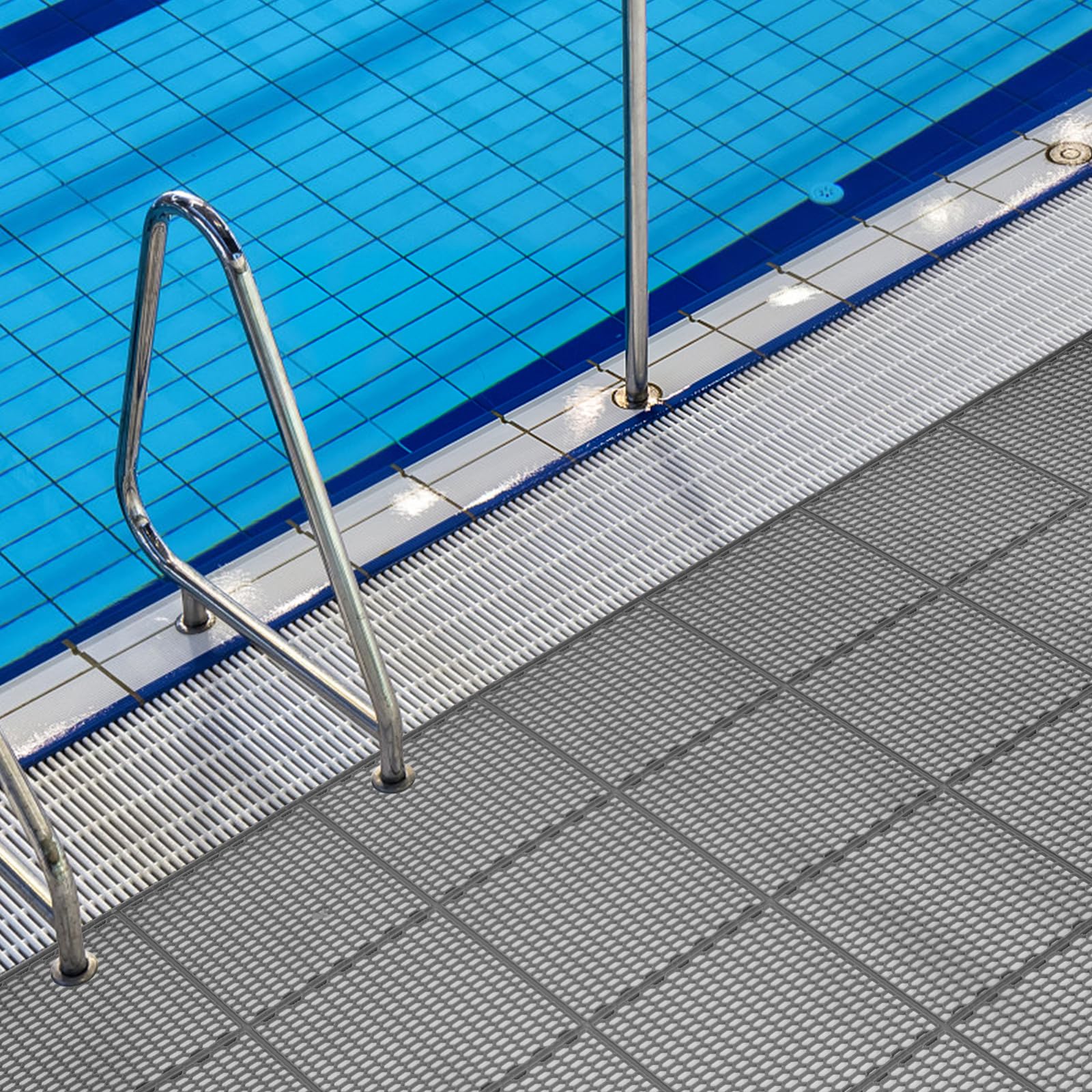 Tapis antidérapant en caoutchouc perforé 300 x 90 cm 4 mm d'épaisseur pour zones humides cuisines, piscines, restaurants, garages, couloirs