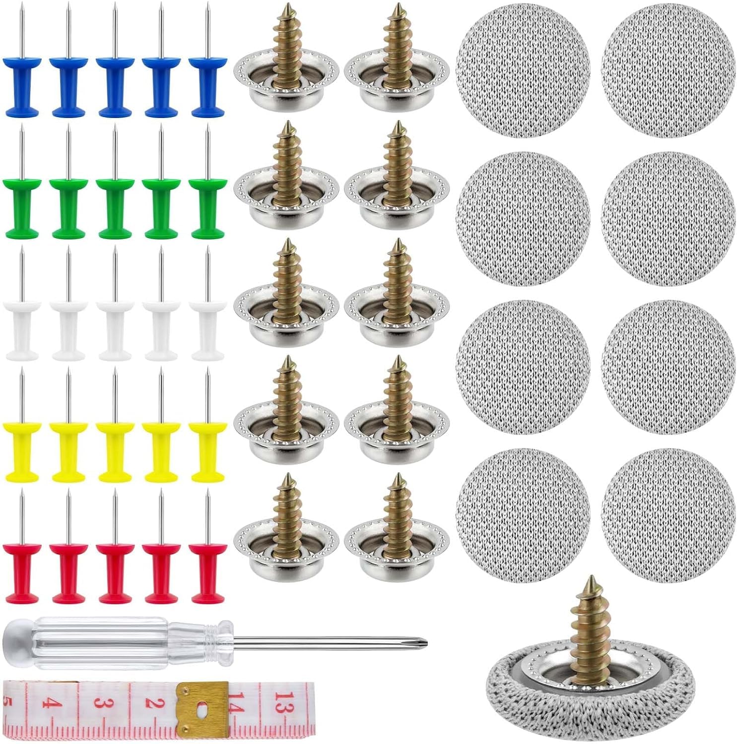 Kit Riparazione Cielo Auto - 80 Rivetti, Spilli, Cacciavite E Metro, Per Tetti Auto - Foto 10