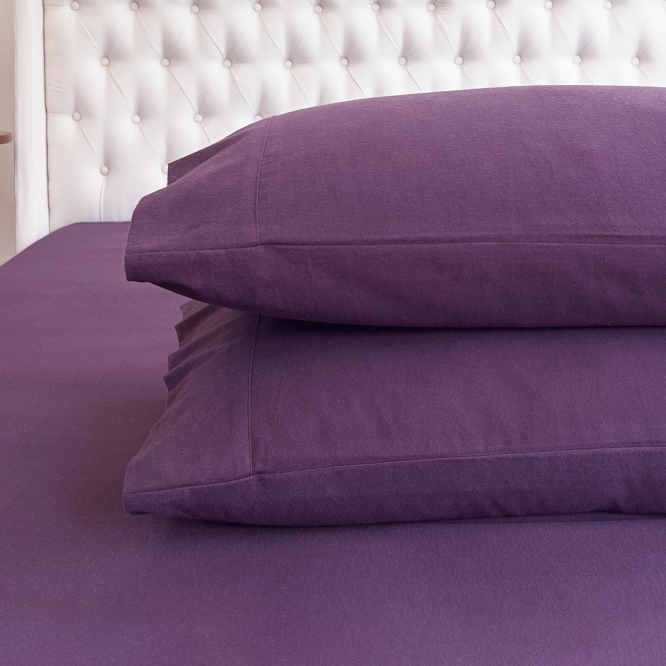 Elegant Comfort Miękkie 4-częściowy zestaw pościeli flanelowej w 100% z tureckiej bawełny – jakość premium, prześcieradło z gumką z głęboką kieszenią, ultramiękkie, przytulne ciepłe i odporne na