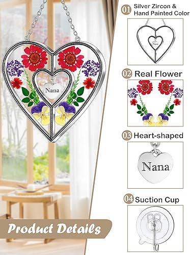 Miniatura 6 de KY&BOSAM Atrapasoles de cristal con forma de corazón, regalo para mujer, regalo de nana para el día de la madre, regalo para la abuela de hija e