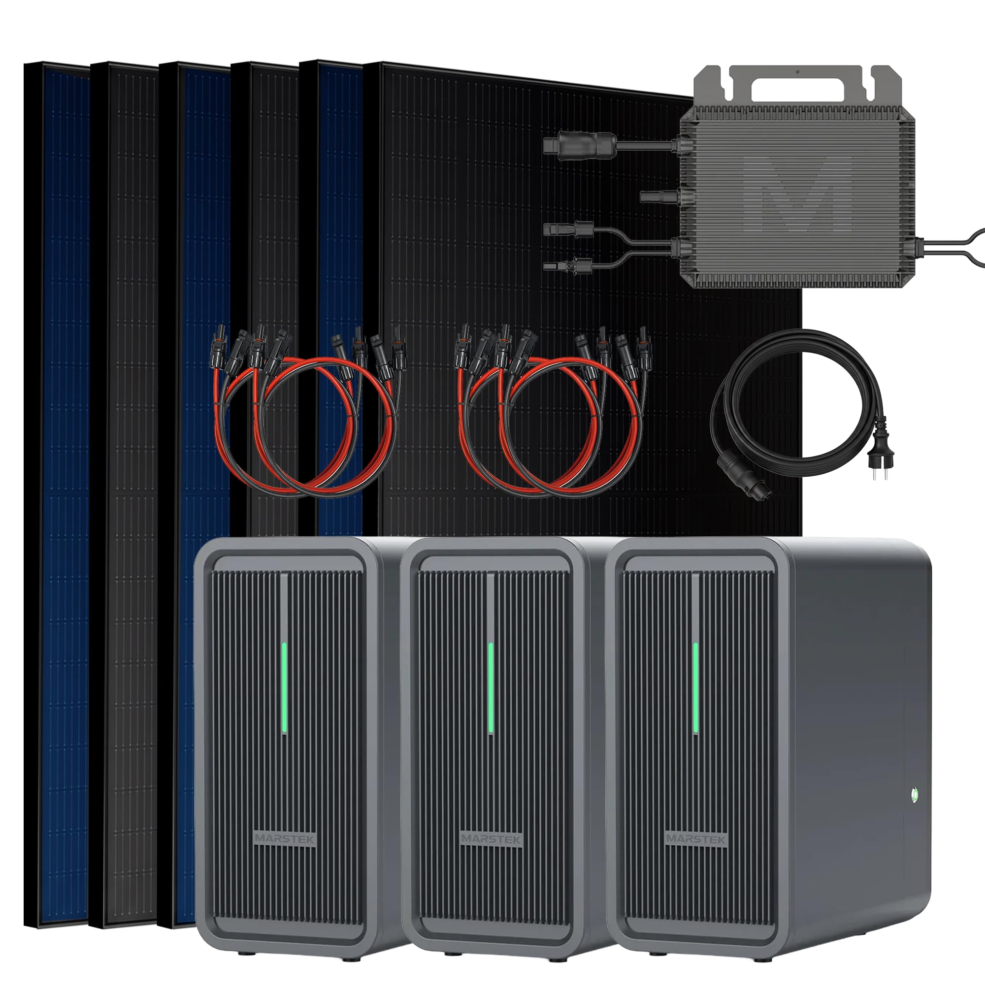 SUNNIVA Balkonkraftwerk 3000W mit Speicher 6,72 kWh – Marstek Komplettset