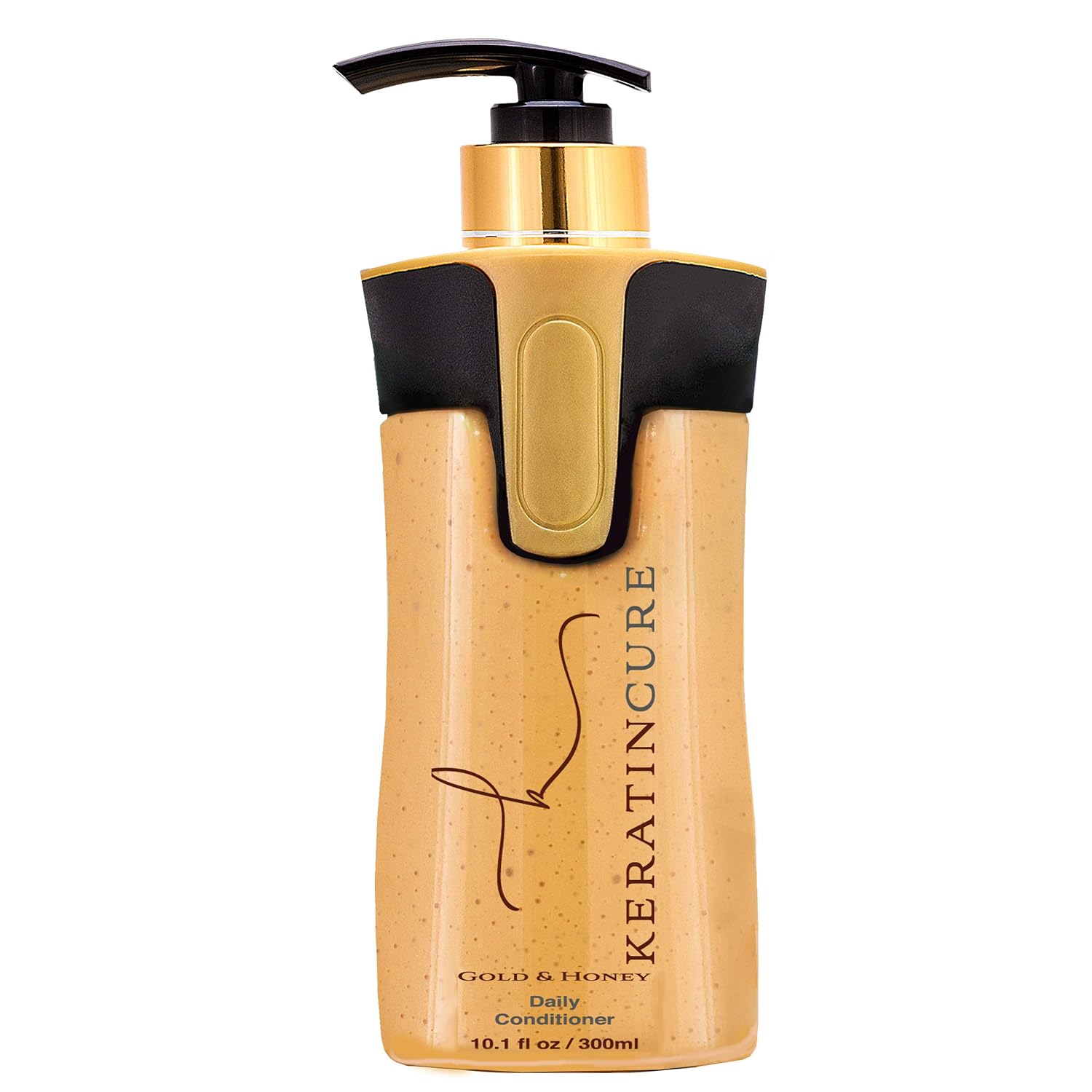 Keratin Cure Brazilian Gold & Honey Sulfate Free Shampoo Conditioner Masque Best for Damaged Dry, Curly or Frizzy Hair - Thickening for Fine/Thin Hair, Safe for Color-Treated, Keratin Treated 10oz/8oz