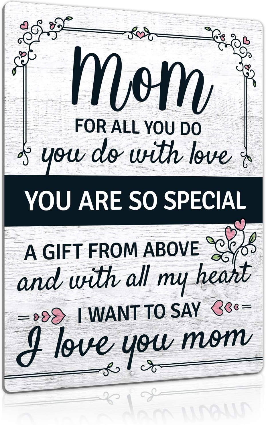 Soul Décor To The World You Are A Mom, Mothers Day Gifts, Meaningful Gift for Mom from Daughter or Son, 9" x 12" Metal Wall Decor