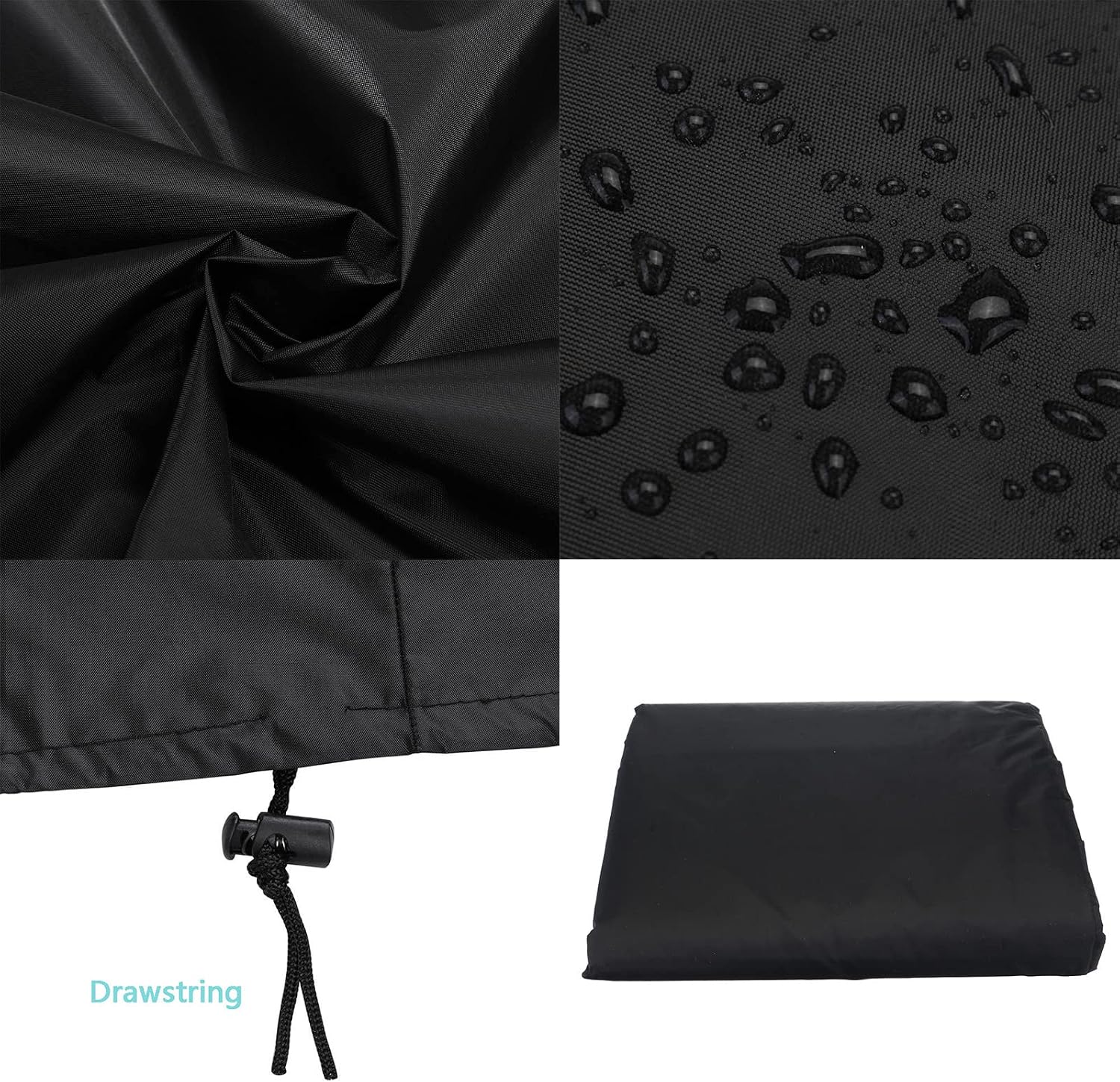 Egg Chair Cover Outdoor Swing Egg Chair Cover, 210D Oxford Outdoor Swing Egg Chair Cover with Zipper, Waterproof, Windproof, Anti-UV, Patio Hanging Egg Chair Cover, Black(Size:115x190cm)