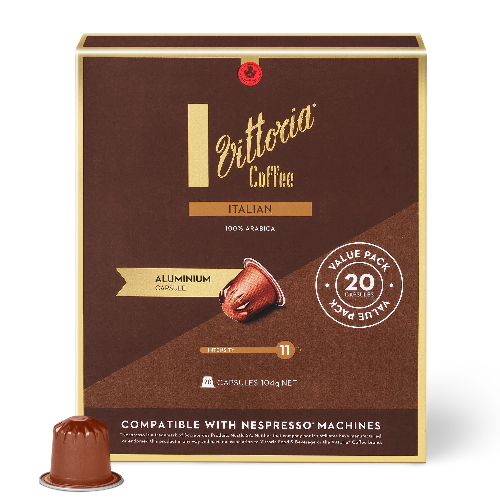 Vittoria Italian Coffee Pods 60 Pack