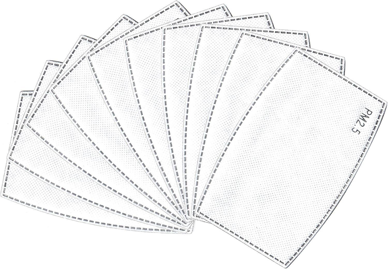 100Pcs Adult PM 2.5 Activated Carbon Filter Insert 5 Layers Replaceable Anti Haze Masks Filter Paper (100 Pack)