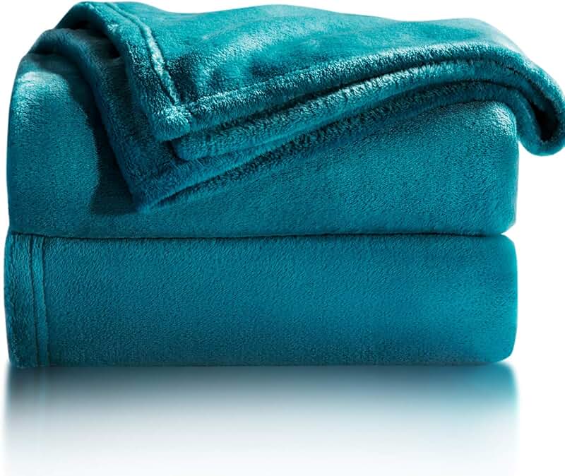 Amazon.co.uk teal bed throw