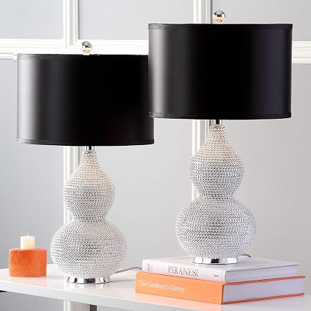 Table Lamps Safavieh Lighting Collection Brielle Navy Mosaic 28 Inch Bedroom 415531-146716