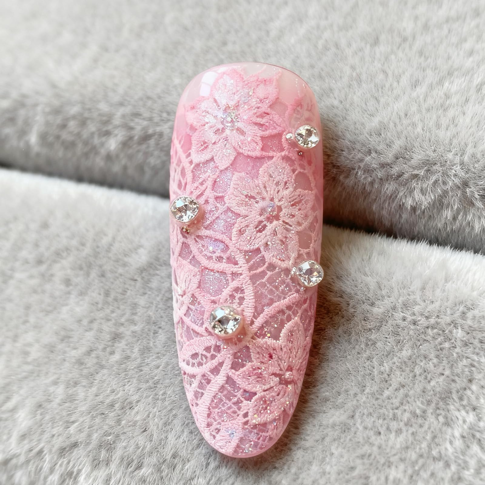 Stampo per Unghie in Pizzo 3D, Stampo in Silicone Ciondoli Unghie Decorazione Manicure Y2K Forniture Fai Da Te for Principianti e Professionisti