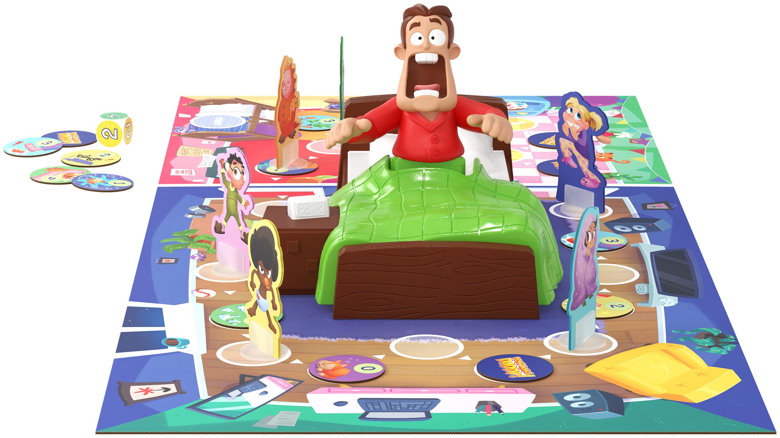 Goliath-*No Despiertes a Papá-Juego de Mesa Infantil 70.581, 26.9 x 26.7 x 8.4
