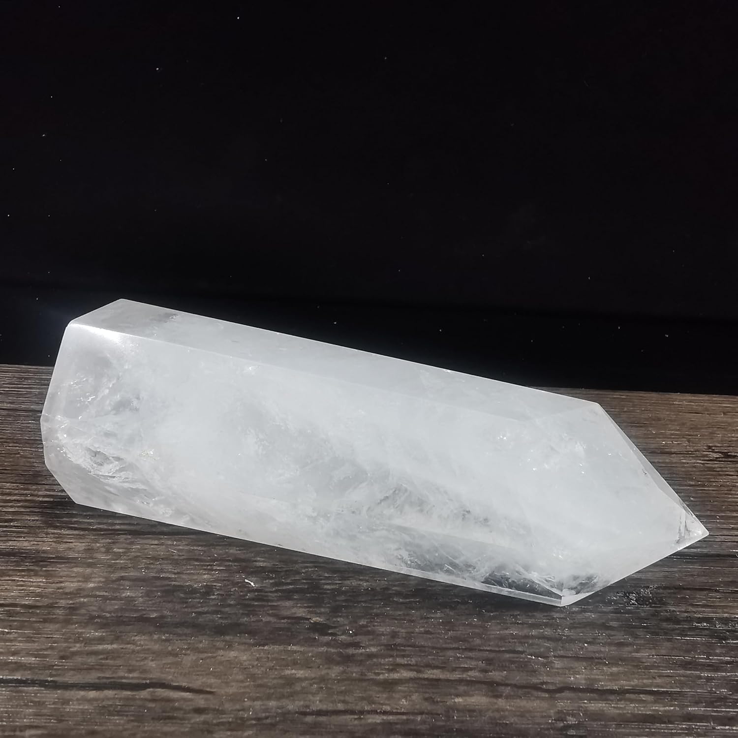 1pc Large Crystal Tower Obelisk Wand Healing Stone Carved Energy Meditation Gift Chakra Therapy Home Decoration Spiritual Healing Crystal (White Crystal Tower,About: Weight:550g/height: 16cm)