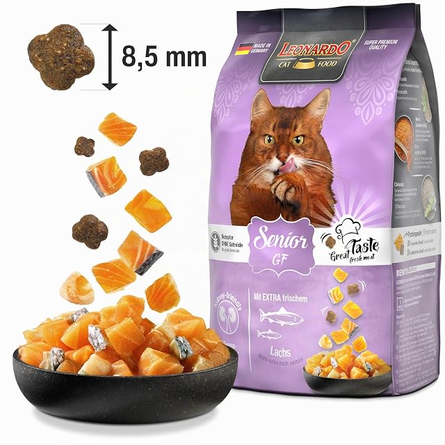 Foto 3 de 5 de Senior GF 7.5kg - Leonardo. Alimento seco para Gatos Adultos Mayores con salmón Fresco. Receta con Amaranto…