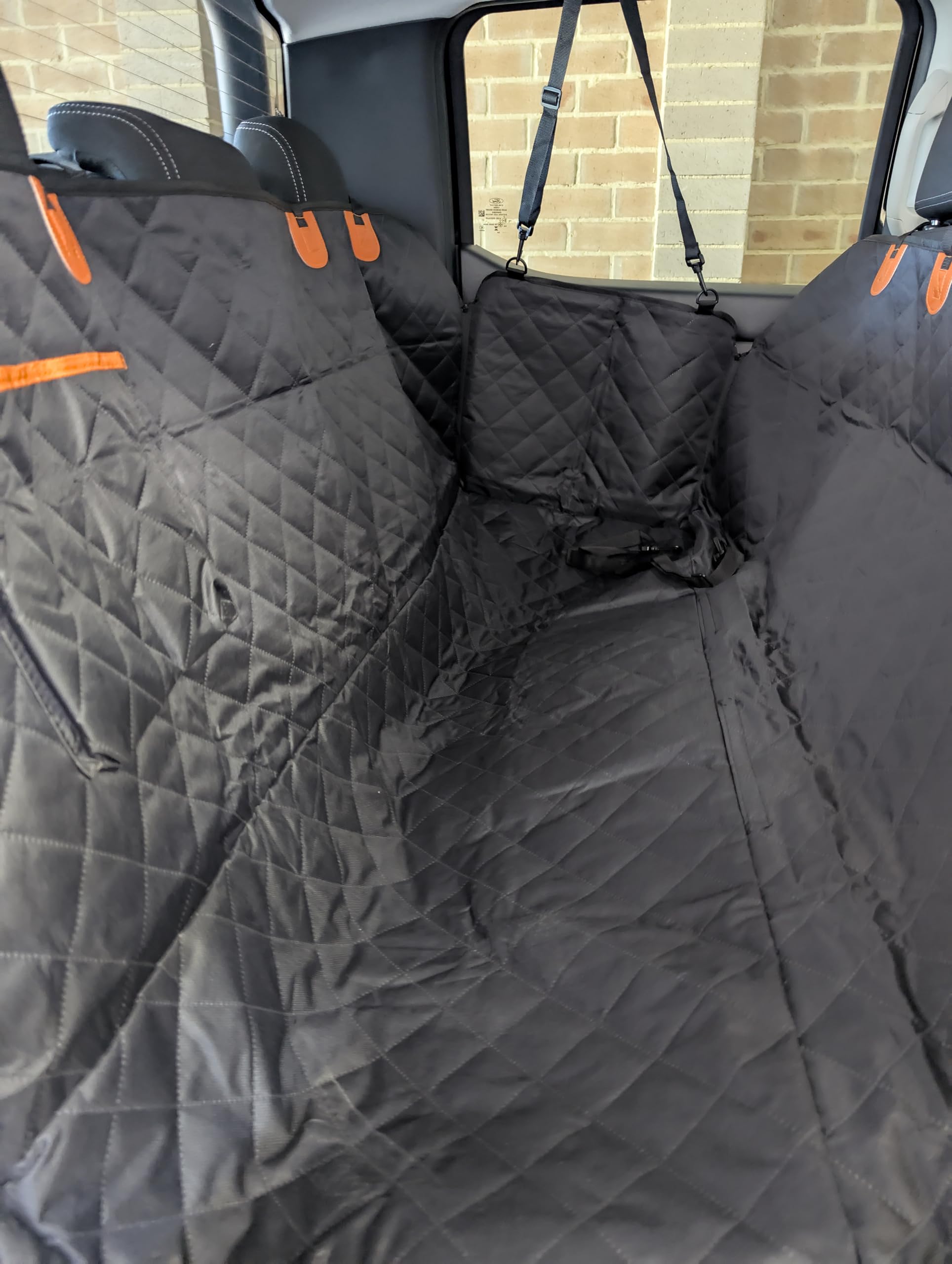 Dog Car Seat Cover for Pets Waterproof Seat Cover Hammock 600D Heavy Duty Scratch Proof Nonslip Durable Soft Back Seat Covers for Cars Trucks and SUVs - image 4