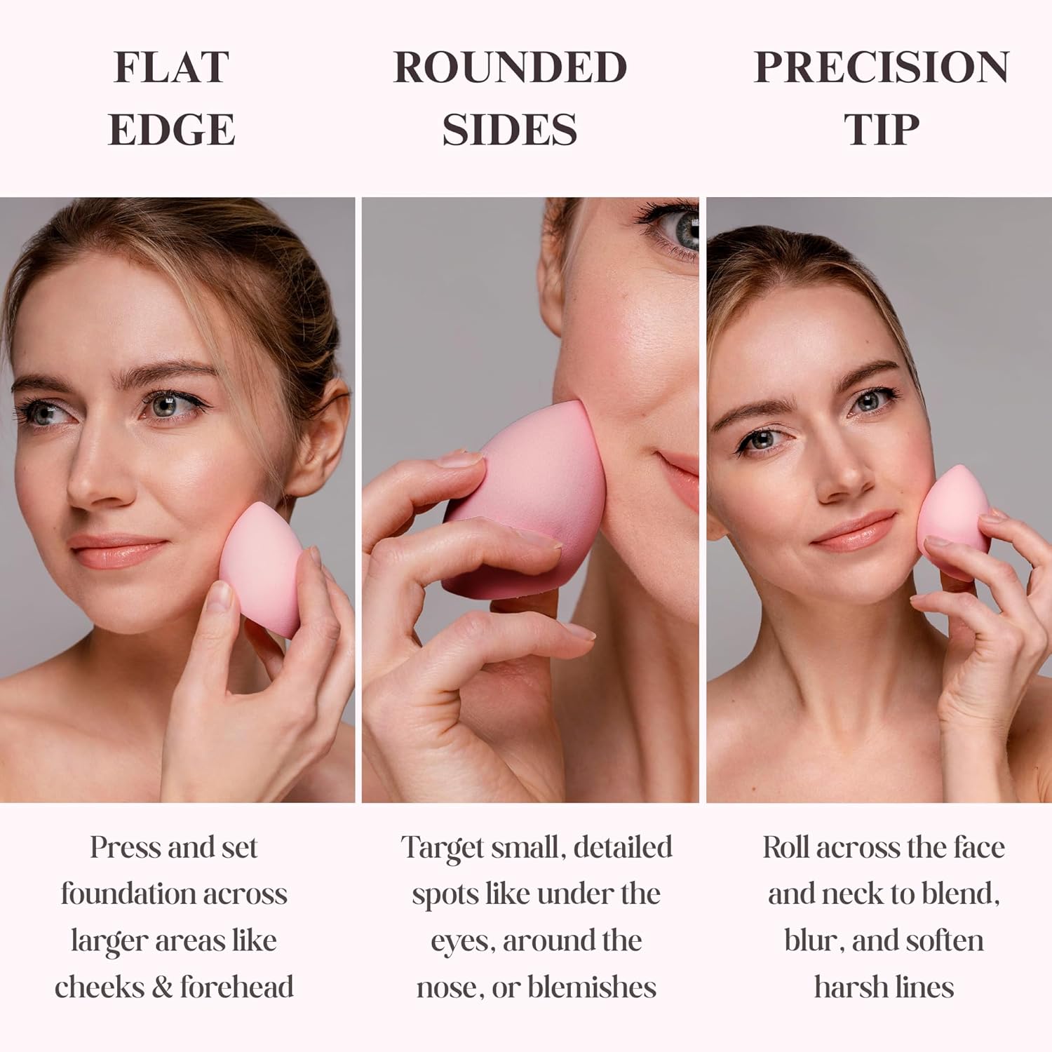 Makeup Blender Sponge for Liquid & Cream Foundation, Blush & Powders - Full Coverage, Streak-Free Professional Makeup Applicator Tool - Washable & Latex Free - Ideal for Dry & Wet Use - Image 2