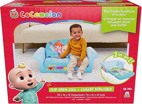 Miniatura 76 de Marshmallow Muebles, Niños 2-en-1 Flip Open Foam Comprimido Sofá, Disney La Sirenita